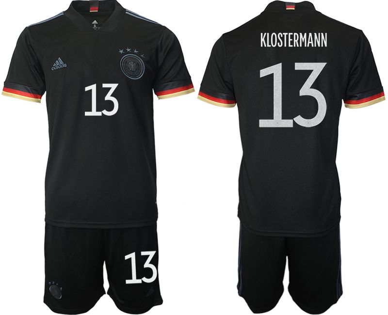 Men 2020-2021 European Cup Germany away black #13 Adidas Soccer Jersey